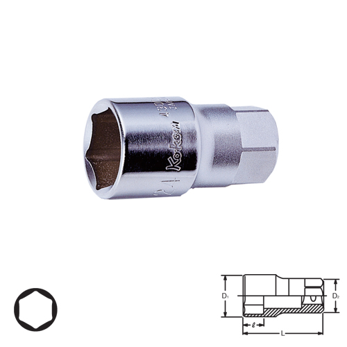 KOKEN 4300H-26 ลูกบ๊อก 1/2นิ้ว-6P-26mm. สำหรับ OIL PRESSURE SWITCH