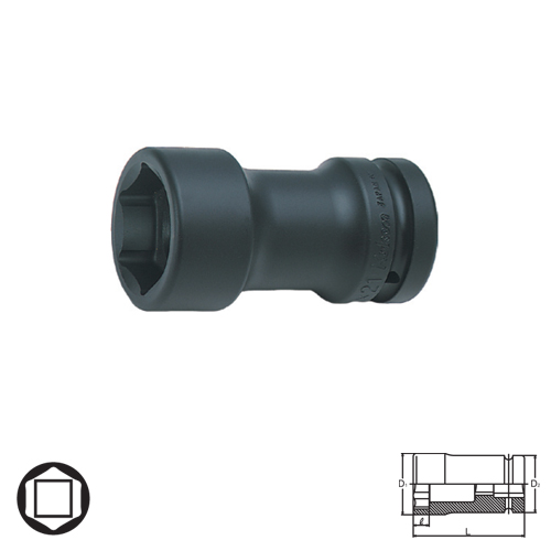 KOKEN 16316M-35x17 ลูกบ๊อกลม 2หัว ถอดล้อรถบรรทุก 3/4นิ้ว-35x17mm