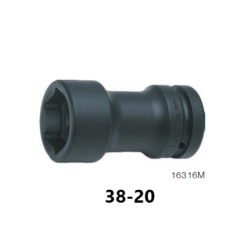 KOKEN 16316M-38x20 ลูกบ๊อกลม 2หัว ถอดล้อรถบรรทุก 3/4นิ้ว-38x20mm