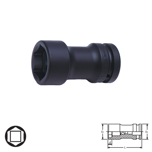 KOKEN 18316M-35x17 ลูกบ๊อกลม 2หัว ถอดล้อรถบรรทุก 1นิ้ว-35x17mm