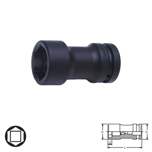 KOKEN 18316M-41x21 ลูกบ๊อกลม 2หัว ถอดล้อรถบรรทุก 1นิ้ว-41x21mm