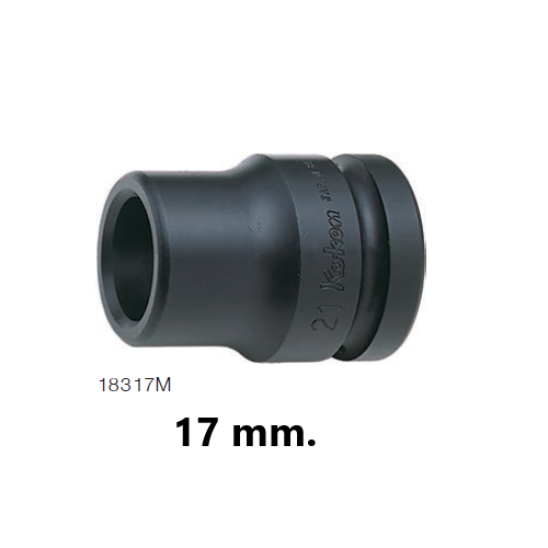 SKI - สกี จำหน่ายสินค้าหลากหลาย และคุณภาพดี | KOKEN 18317M-17 ลูกบ๊อกลม ถอดล้อหลัง รถบรรทุก 1นิ้ว-4P-17mm