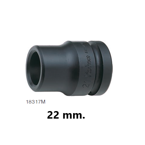 SKI - สกี จำหน่ายสินค้าหลากหลาย และคุณภาพดี | KOKEN 18317M-22 ลูกบ๊อกลม ถอดล้อหลัง รถบรรทุก 1นิ้ว-4P-22mm