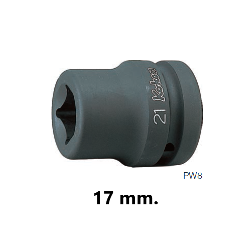 KOKEN PW8-17 ลูกบ๊อกลม ถอดล้อหลัง รถบรรทุก 1นิ้ว-17mm