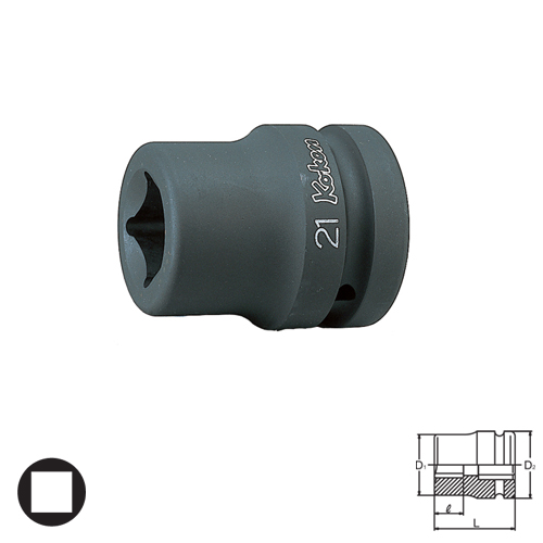 KOKEN PW8-19 ลูกบ๊อกลม ถอดล้อหลัง รถบรรทุก 1นิ้ว-19mm