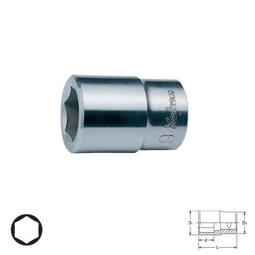 KOKEN AL4400M-19 ลูกบ๊อกอลูมิเนียม 1/2นิ้ว-6P-19mm. สำหรับ Wheel Nut