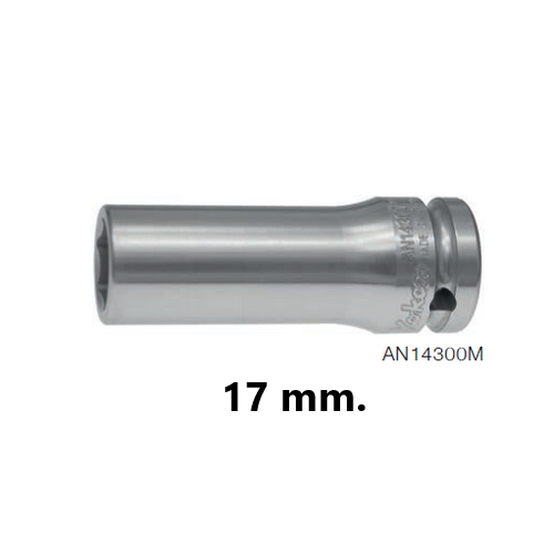SKI - สกี จำหน่ายสินค้าหลากหลาย และคุณภาพดี | KOKEN AN14300-17 ลูกบ๊อกอลูมิเนียม 1/2นิ้ว-6P-17mm.-80mm. ถอดล้อแม๊ก