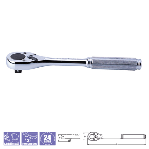 SKI - สกี จำหน่ายสินค้าหลากหลาย และคุณภาพดี | KOKEN 4749BH-15 ด้ามฟรี 1/2นิ้ว-15นิ้ว ด้ามเหล็กกลิ้งลาย (380mm)