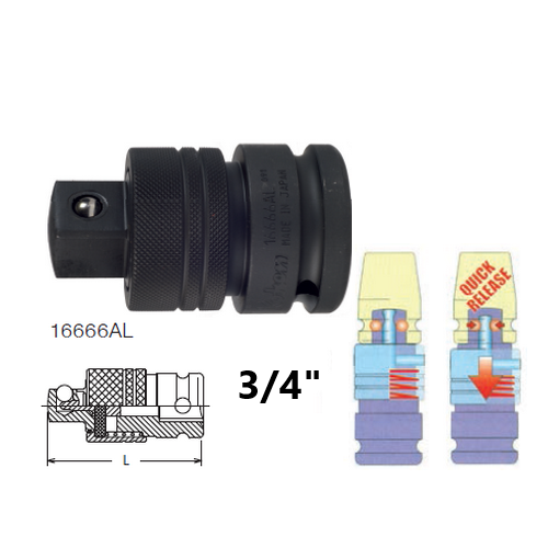 SKI - สกี จำหน่ายสินค้าหลากหลาย และคุณภาพดี | KOKEN 16666AL ข้อต่อลม ปลดล็อคทันใจ 3/4นิ้ว-75mm.