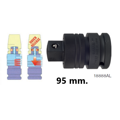 SKI - สกี จำหน่ายสินค้าหลากหลาย และคุณภาพดี | KOKEN 18888AL ข้อต่อลม ปลดล็อคทันใจ 1นิ้ว-95mm.