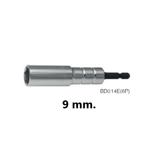 KOKEN BD014E-9 ลูกบ๊อกยาว 6P-9mm. ใช้กับไขควงไฟ้าแกน 1/4นิ้ว