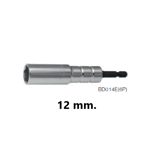 KOKEN BD014E-12 ลูกบ๊อกยาว 6P-12mm. ใช้กับไขควงไฟฟ้าแกน 1/4นิ้ว