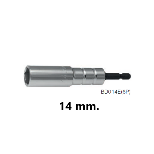 KOKEN BD014E-14 ลูกบ๊อกยาว 6P-14mm. ใช้กับไขควงไฟฟ้าแกน 1/4นิ้ว