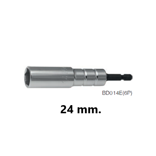 KOKEN BD014E-24 ลูกบ๊อกยาว 6P-24mm. ใช้กับไขควงไฟฟ้าแกน 1/4นิ้ว
