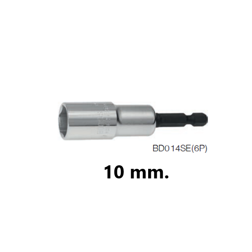 KOKEN BD014SE-10 ลูกบ๊อกสั้น 6P-10mm. ใช้กับไขควงไฟ้าแกน 1/4นิ้ว