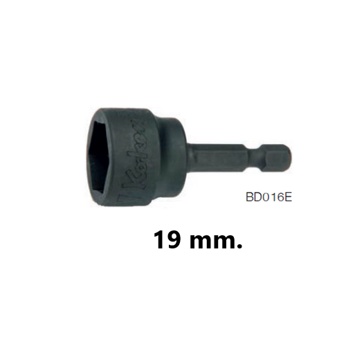 KOKEN BD016E-19 บ๊อกแกนหกเหลี่ยม 19mm. ใช้กับไขควงไฟฟ้า แกน 1/4นิ้ว