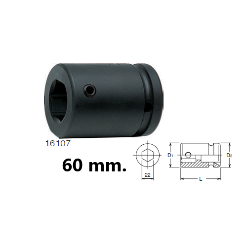 SKI - สกี จำหน่ายสินค้าหลากหลาย และคุณภาพดี | KOKEN 16107 ลูกบ๊อกลม 3/4นิ้ว สับเปลี่ยนดอกไขควง ใช้กับดอกไขควงแกน 22 มิล