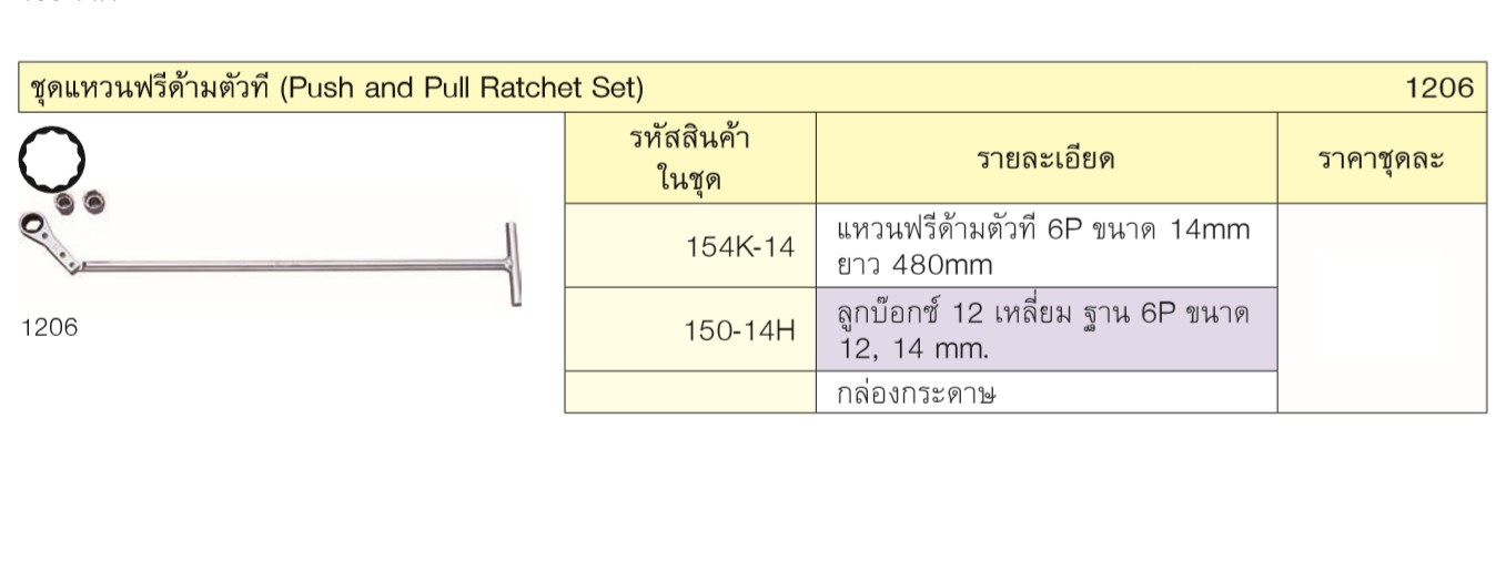 KOKEN 1206 ชุดแหวนฟรีด้ามตัวที