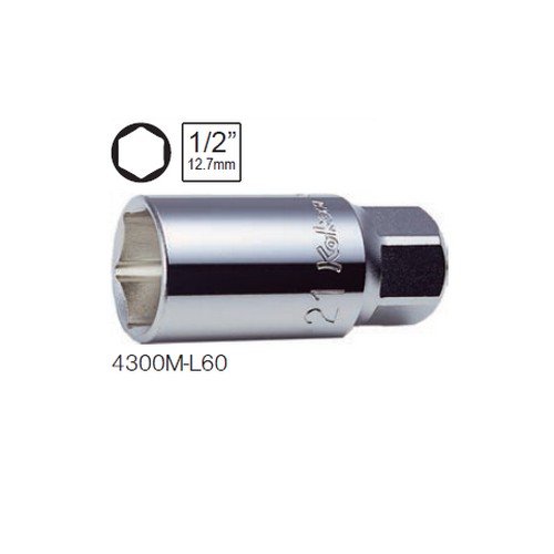 KOKEN 4300M-L60 ลูกบ๊อกซ์ ถอดล้อ ยาว 60 mm 6P (มิล) ขนาด 1/2นิ้ว-17