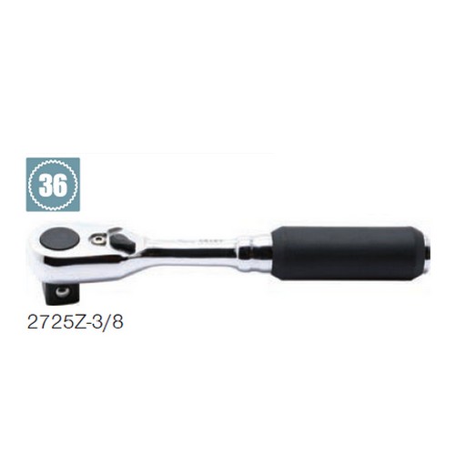 KOKEN 2725Z-3/8 ด้ามฟรี ด้ามยาง รุ่นแชด หัวขัน 3/8นิ้ว
