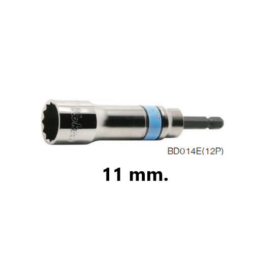 KOKEN BD014E-11 บ๊อกยาว 12P - 11mm. ใช้กับไขควงไฟฟ้าแกน 1/4นิ้ว