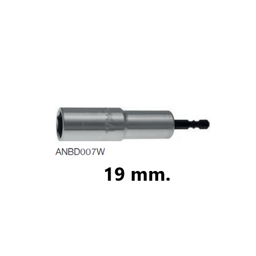 KOKEN ANBD007W-19 บ๊อกซ์แกน ยาว 6P ใช้กับไขควงไฟฟ้า ขนาดแกน 1/4นิ้ว19mm