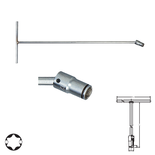 KOKEN 124M  บ๊อกซ์ตัวทีข้ออ่อน Nut Grip 6P (มิล)-14(2B)