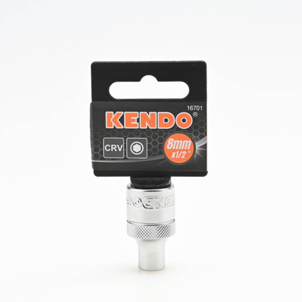 KENDO 16701 ลูกบ๊อกซ์ รู 1/2นิ้ว-6P-8mm.