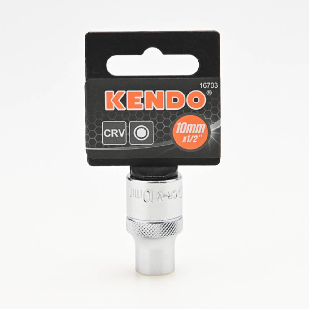 KENDO 16703 ลูกบ๊อกซ์ รู 1/2นิ้ว-6P-10mm.