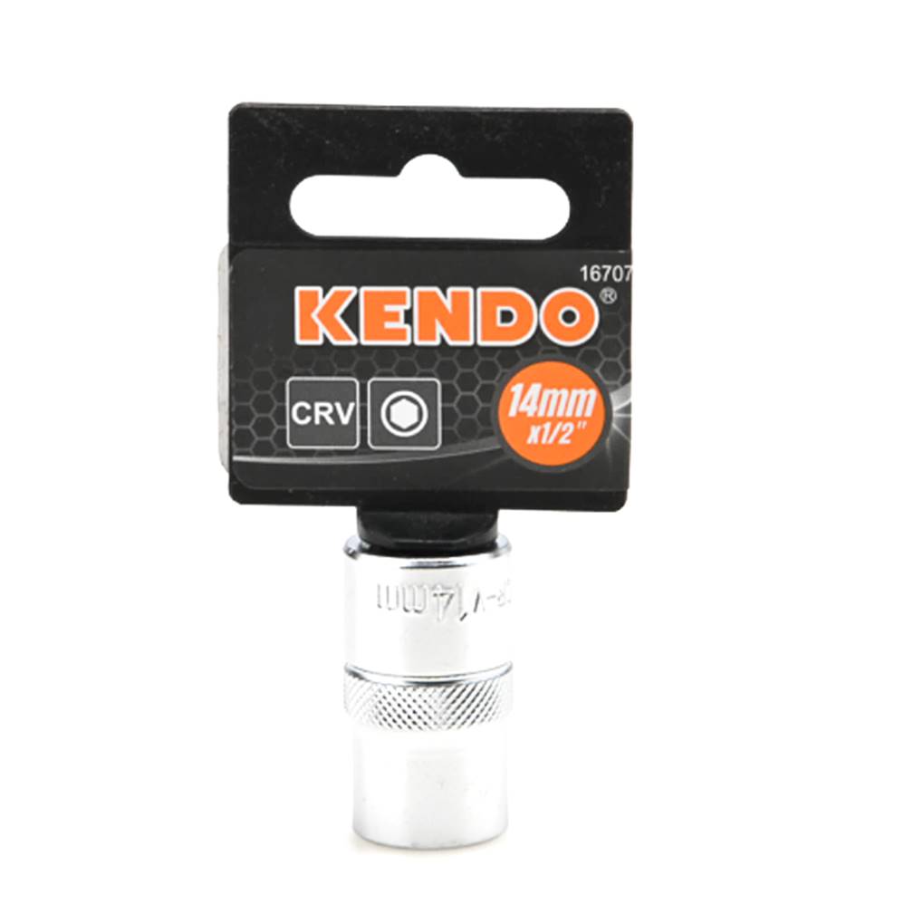 KENDO 16707 ลูกบ๊อกซ์ รู 1/2นิ้ว-6P-14mm.
