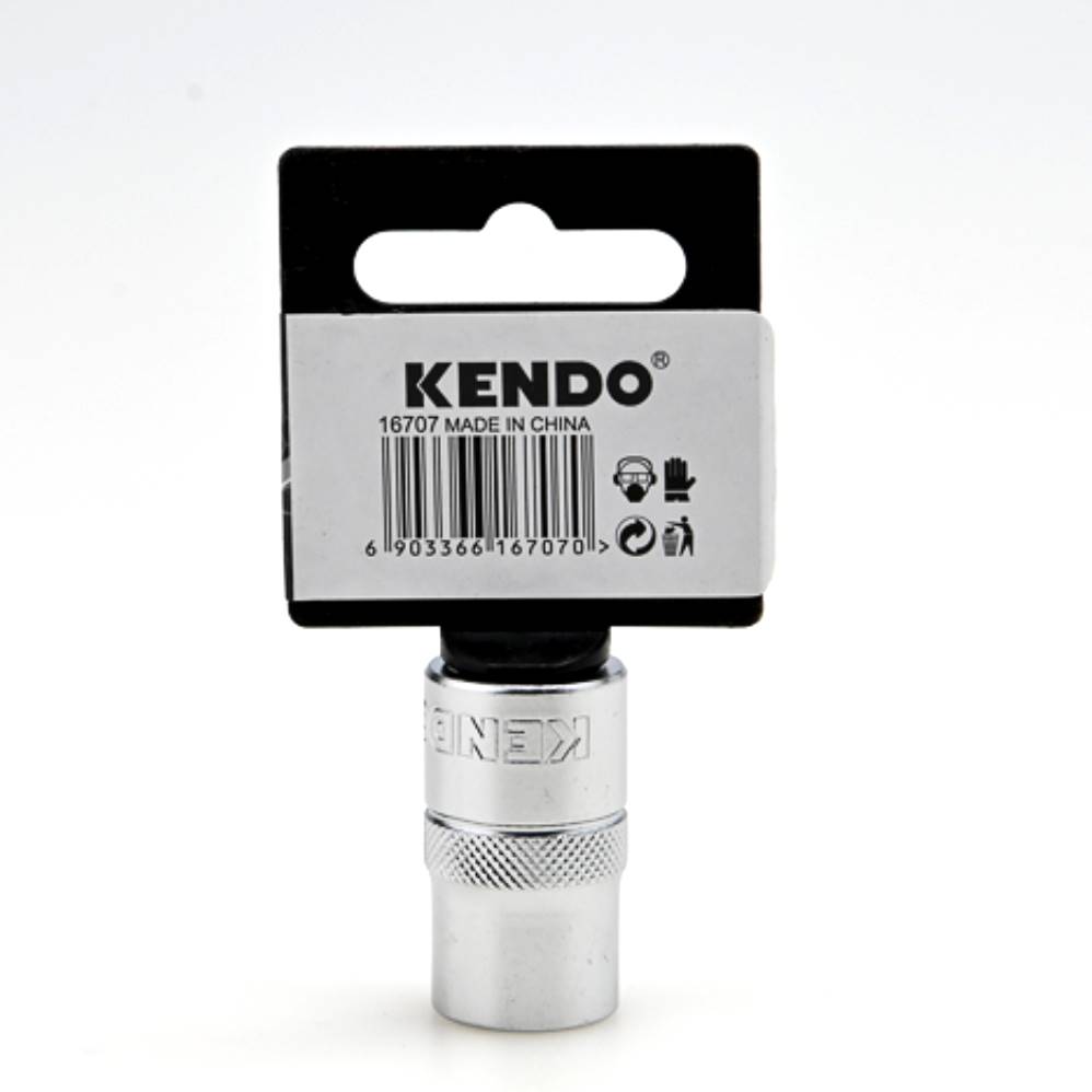 KENDO 16710 ลูกบ๊อกซ์ รู 1/2นิ้ว-6P-17mm.