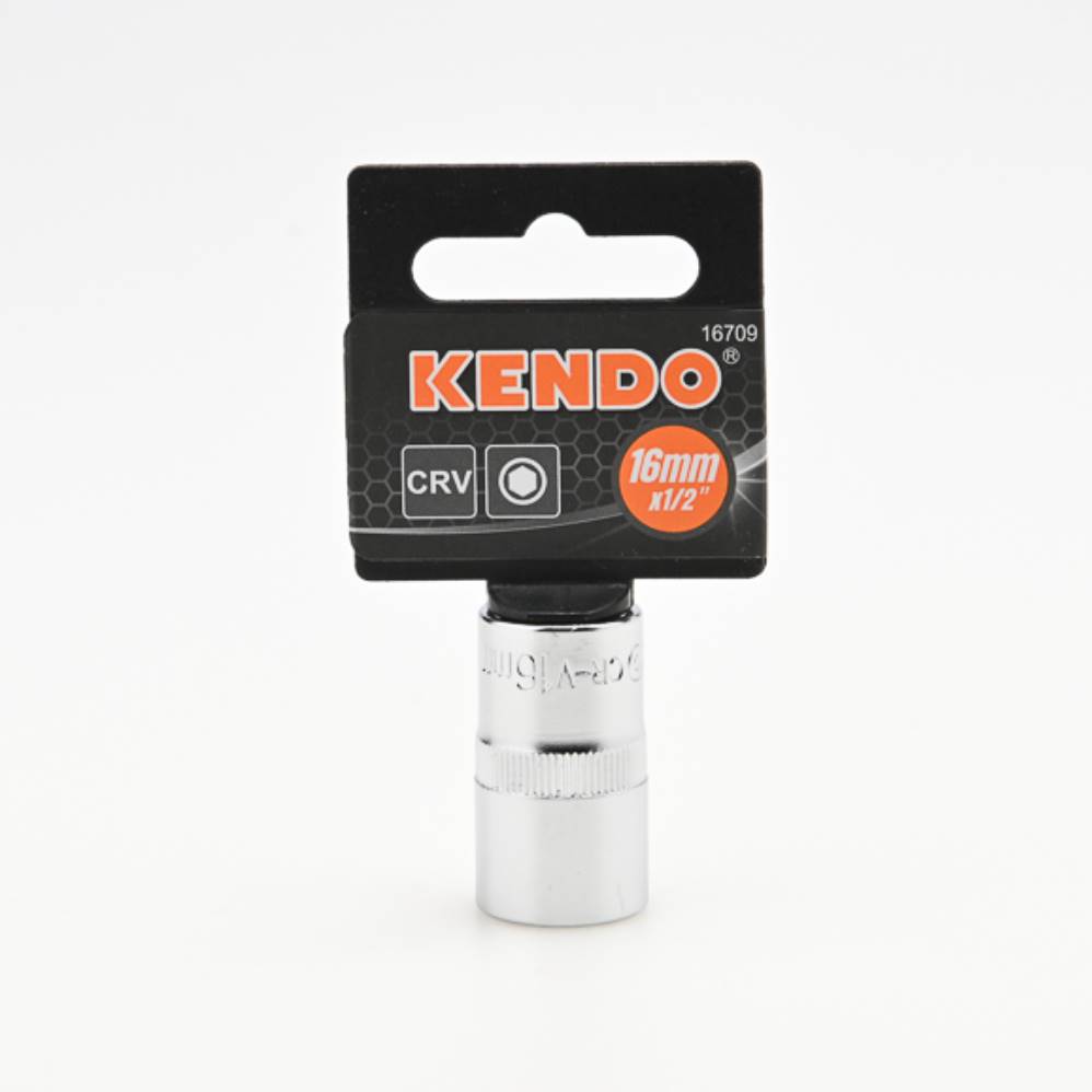 KENDO 16711 ลูกบ๊อกซ์ รู 1/2นิ้ว-6P-18mm.