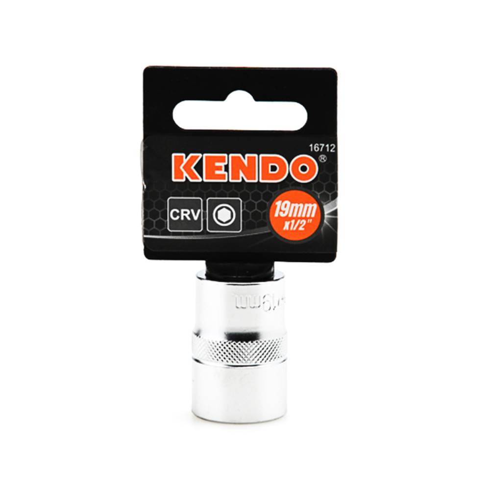 KENDO 16714 ลูกบ๊อกซ์ รู 1/2นิ้ว-6P-21mm.