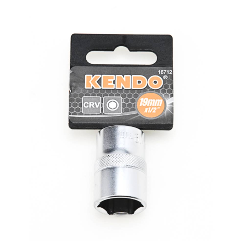 KENDO 16714 ลูกบ๊อกซ์ รู 1/2นิ้ว-6P-21mm.