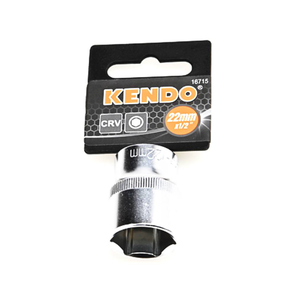 KENDO 16717 ลูกบ๊อกซ์ รู 1/2นิ้ว-6P-24mm.