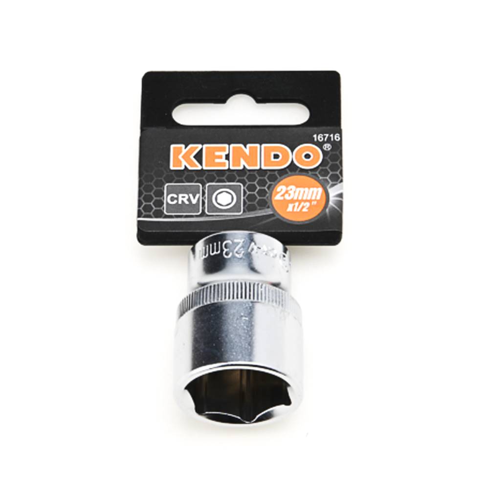 KENDO 16718 ลูกบ๊อกซ์ รู 1/2นิ้ว-6P-25mm.