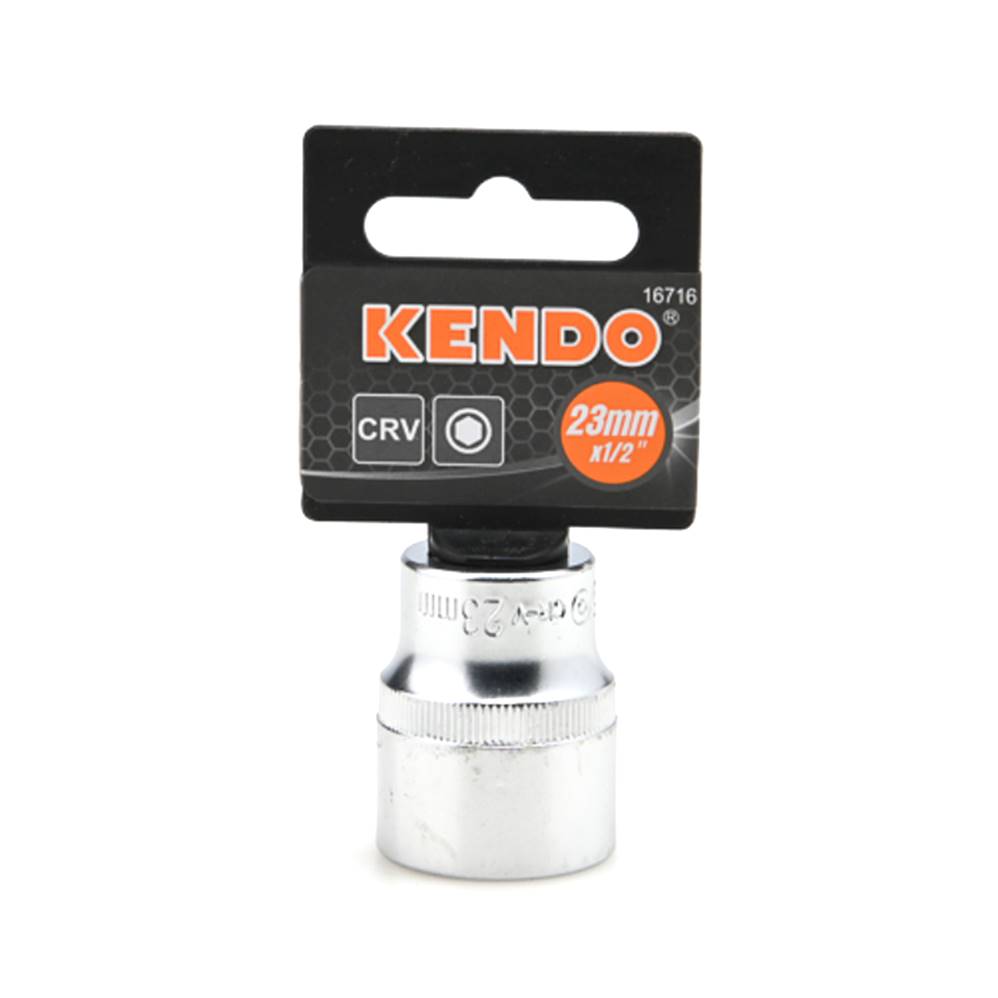 KENDO 16718 ลูกบ๊อกซ์ รู 1/2นิ้ว-6P-25mm.