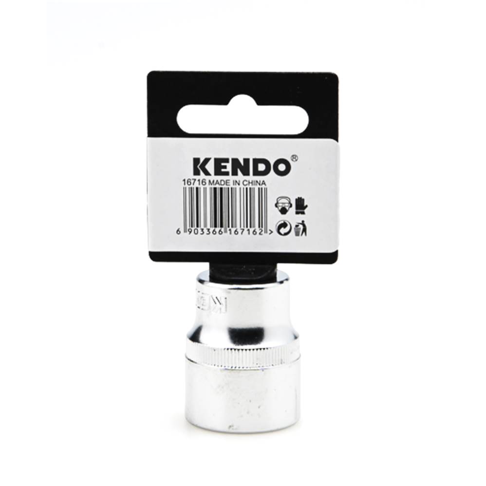 KENDO 16718 ลูกบ๊อกซ์ รู 1/2นิ้ว-6P-25mm.