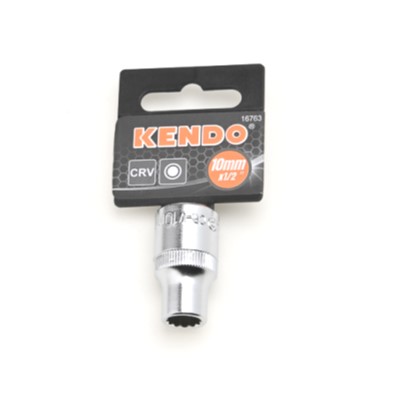 KENDO 16763 ลูกบ๊อกซ์ รู 1/2นิ้ว-12P-10mm.
