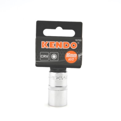 KENDO 16769 ลูกบ๊อกซ์ รู 1/2นิ้ว-12P-16mm.