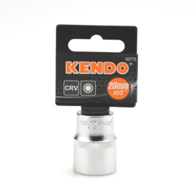 KENDO 16773 ลูกบ๊อกซ์ รู 1/2นิ้ว-12P-20mm.