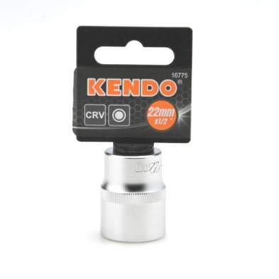 KENDO 16775 ลูกบ๊อกซ์ รู 1/2นิ้ว-12P-22mm.