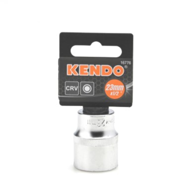 KENDO 16776 ลูกบ๊อกซ์ รู 1/2นิ้ว-12P-23mm.