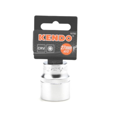 KENDO 16780 ลูกบ๊อกซ์ รู 1/2นิ้ว-12P-27mm.