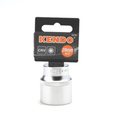 KENDO 16781 ลูกบ๊อกซ์ รู 1/2นิ้ว-12P-28mm.