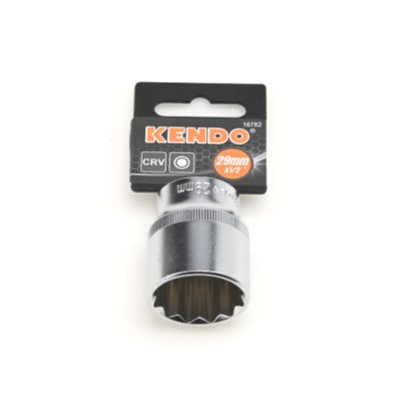 KENDO 16782 ลูกบ๊อกซ์ รู 1/2นิ้ว-12P-29mm.