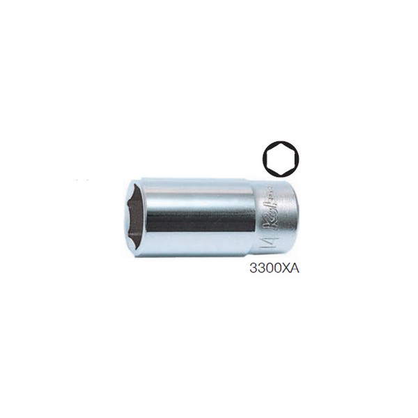 KOKEN 3300XA ลูกบ๊อกซ์ กึ่งยาว 6P (นิ้ว) ขนาด 3/8นิ้ว ยาว 40mm..-5/16