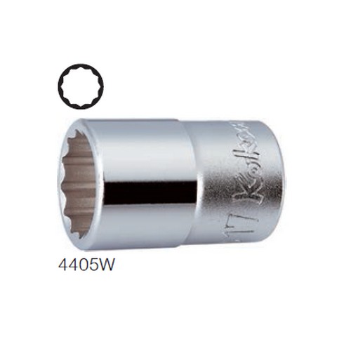 SKI - สกี จำหน่ายสินค้าหลากหลาย และคุณภาพดี | KOKEN 4405W ลูกบ๊อกซ์ สั้น Whitworth 12P ขนาด 1/2นิ้ว-3/16