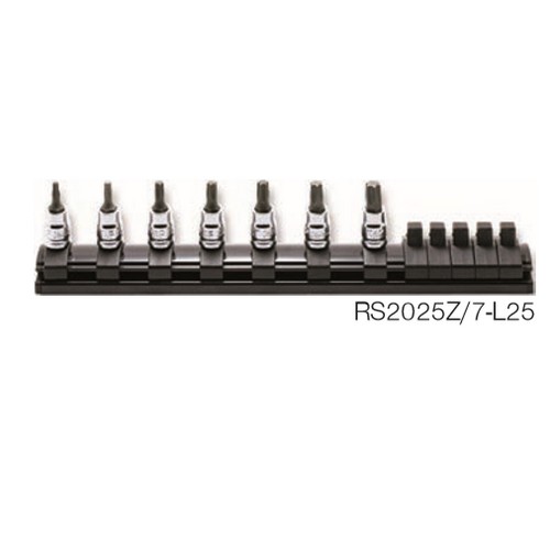 KOKEN RS2025Z/7-L28 ชุดบ๊อกเดือยโผล่ ท๊อกซ์ รุ่นแชด 1/4นิ้ว 7ชิ้น ในรางแม่เหล็ก