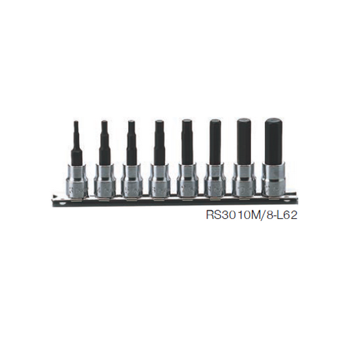 KOKEN RS3010M/8-L38 ชุดบ๊อกซ์เดือยโผล่ หกเหลี่ยม (มิล) 8 ชิ้น ขนาด 3/8นิ้ว ยาว 38mm.